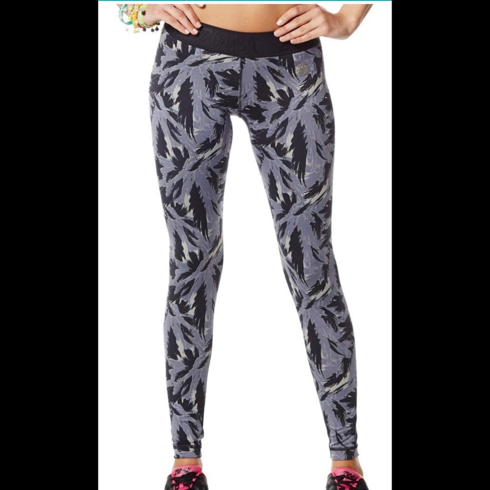 Zumba printed long legging/elastic waistband S